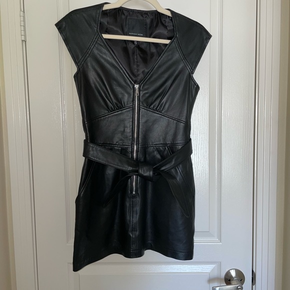knee length dresses for ladies Nori Leather Layered Waist Mini Skirt | MARISSA WEBB